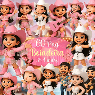 Kit Digital Boiadeira Arquivos em Png 