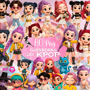 Kit Digital K - Pop Cute Arquivos em Png