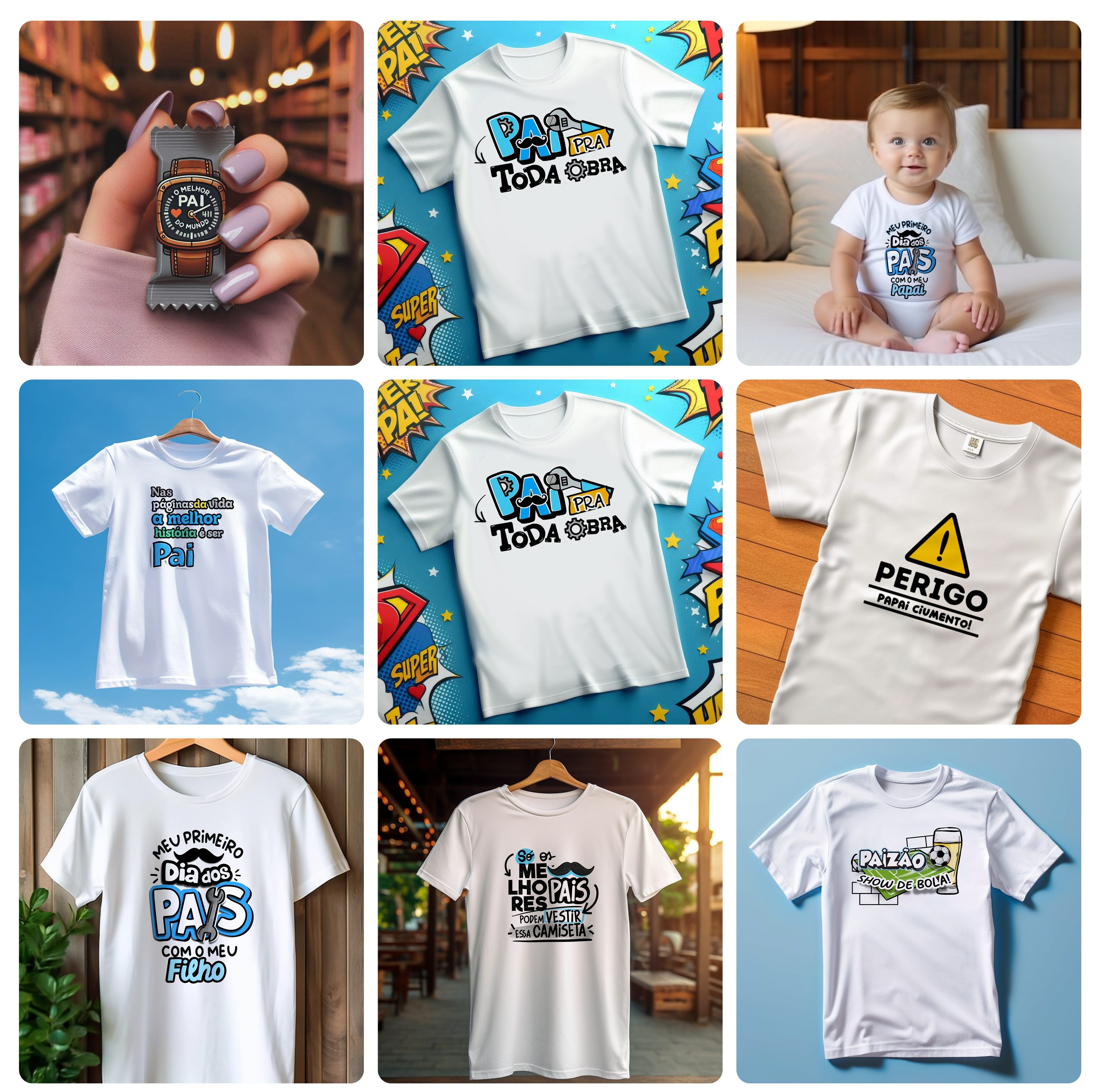 Kit Digital Dia dos Pais Completo Arquivos em Png  5