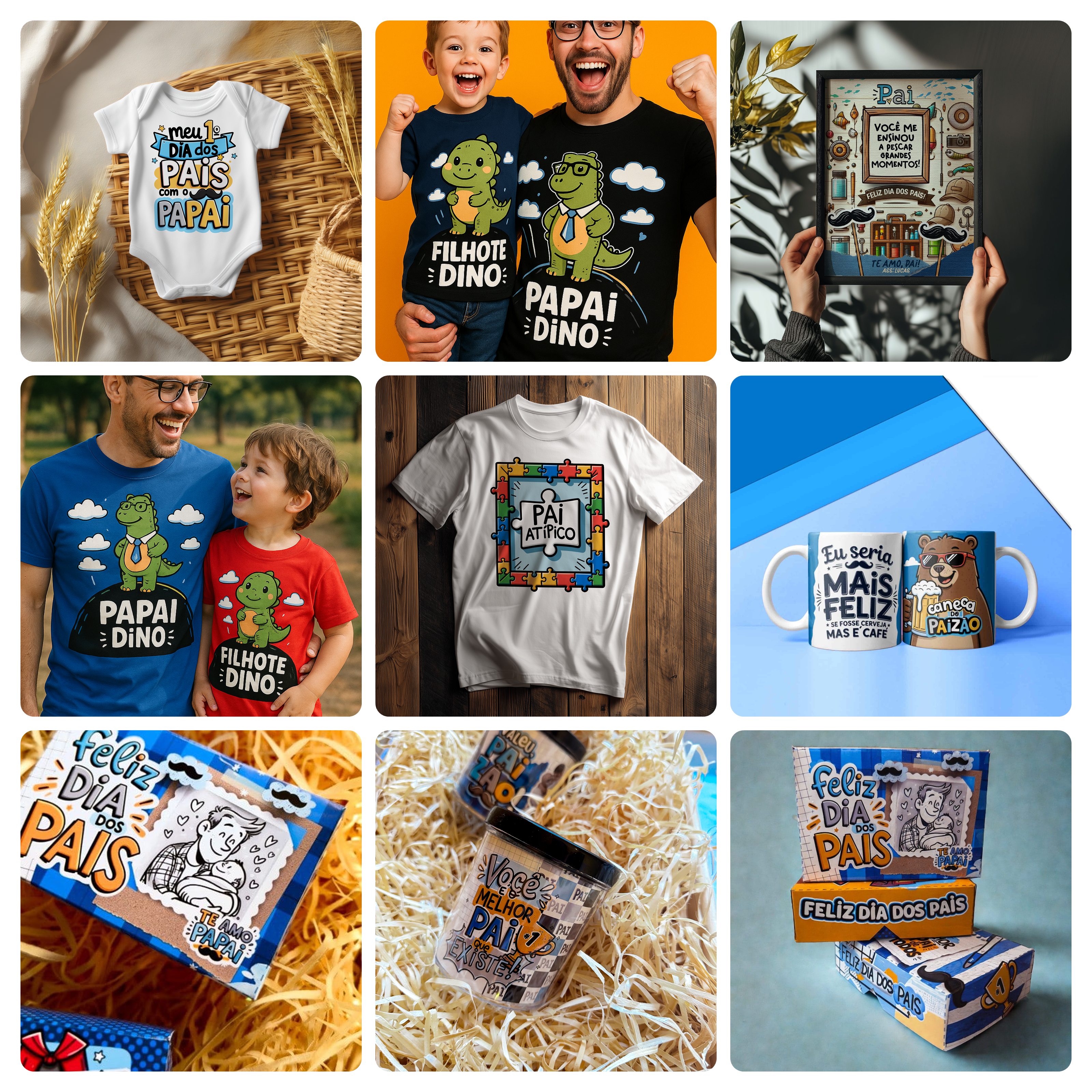 Kit Digital Dia dos Pais Completo Arquivos em Png  7