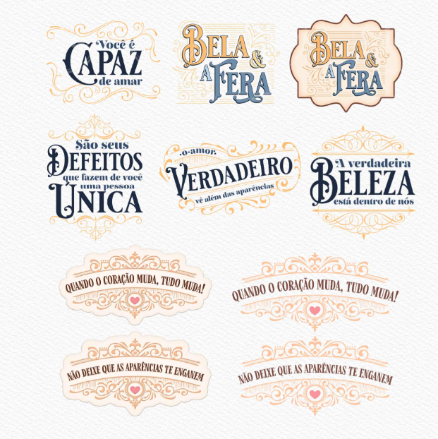 Kit Digital Princesas Era uma Vez Arquivos em Png 8