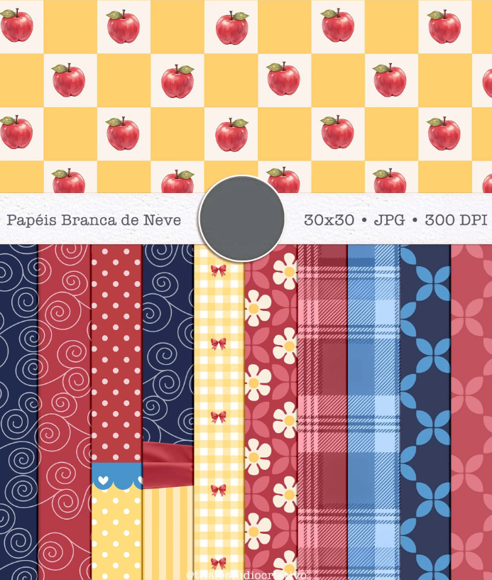 Kit Digital Princesas Era uma Vez Arquivos em Png 13