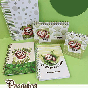 Kit Digital Combo Bicho Priguiça + Encadernação Arquivos em Png 