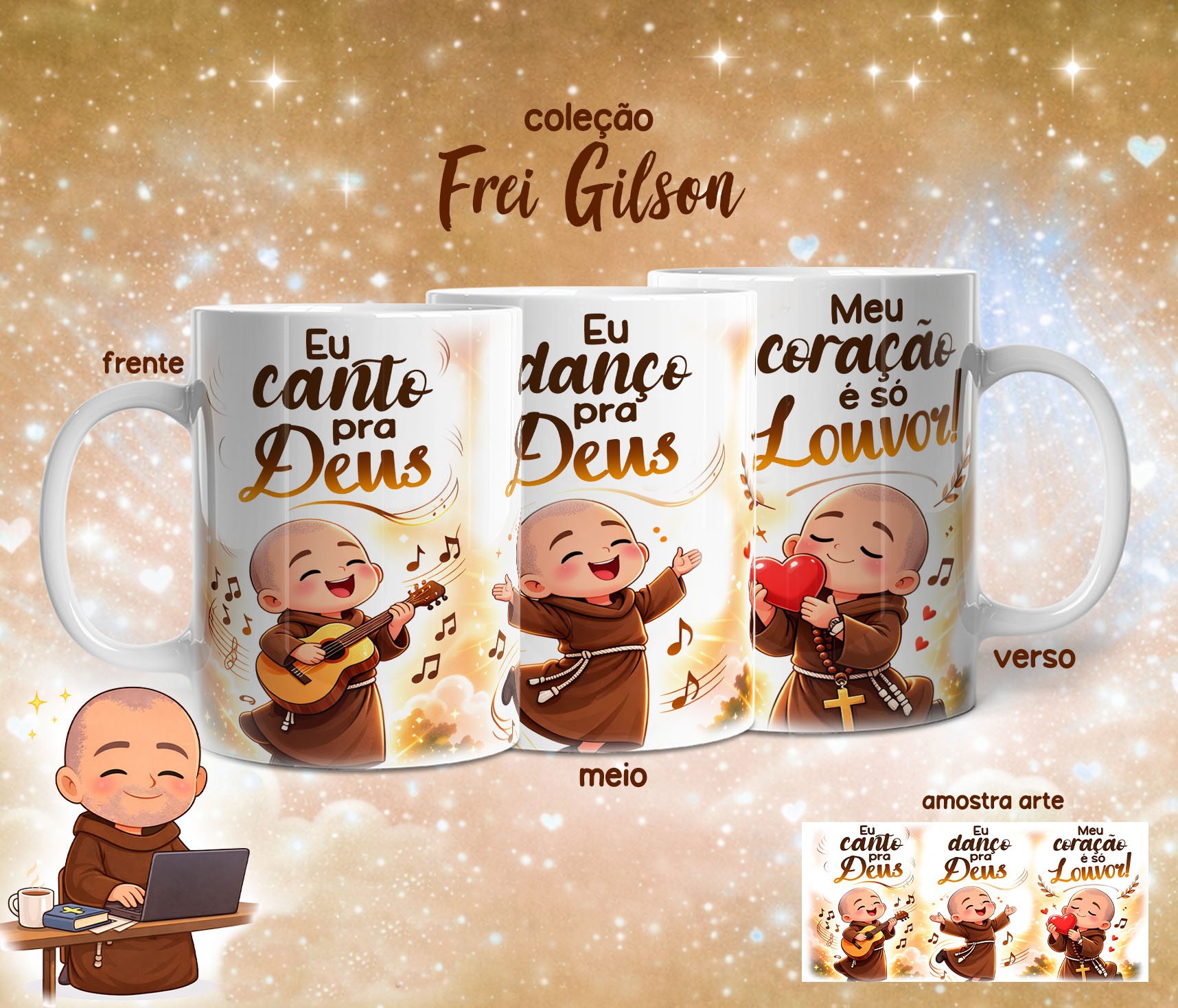 10 Artes para Caneca Frei Gilson Arquivo em Jpg 11