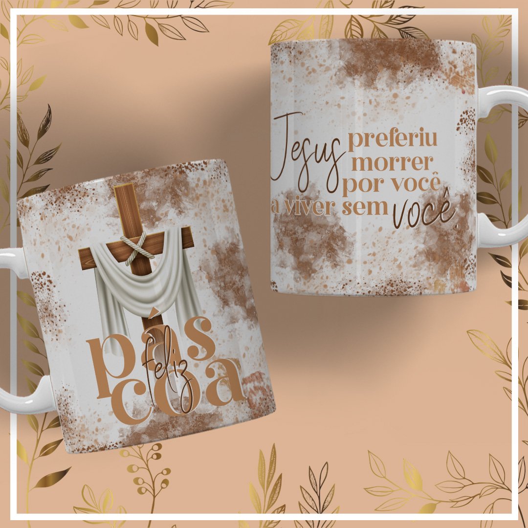 11 Artes para Caneca Páscoa Arquivo Editável 6