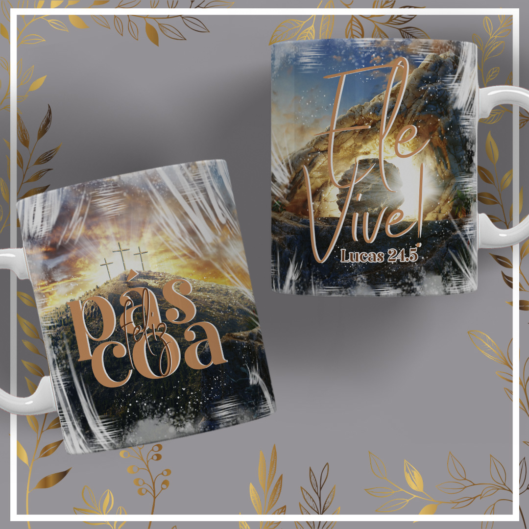 11 Artes para Caneca Páscoa Arquivo Editável 7