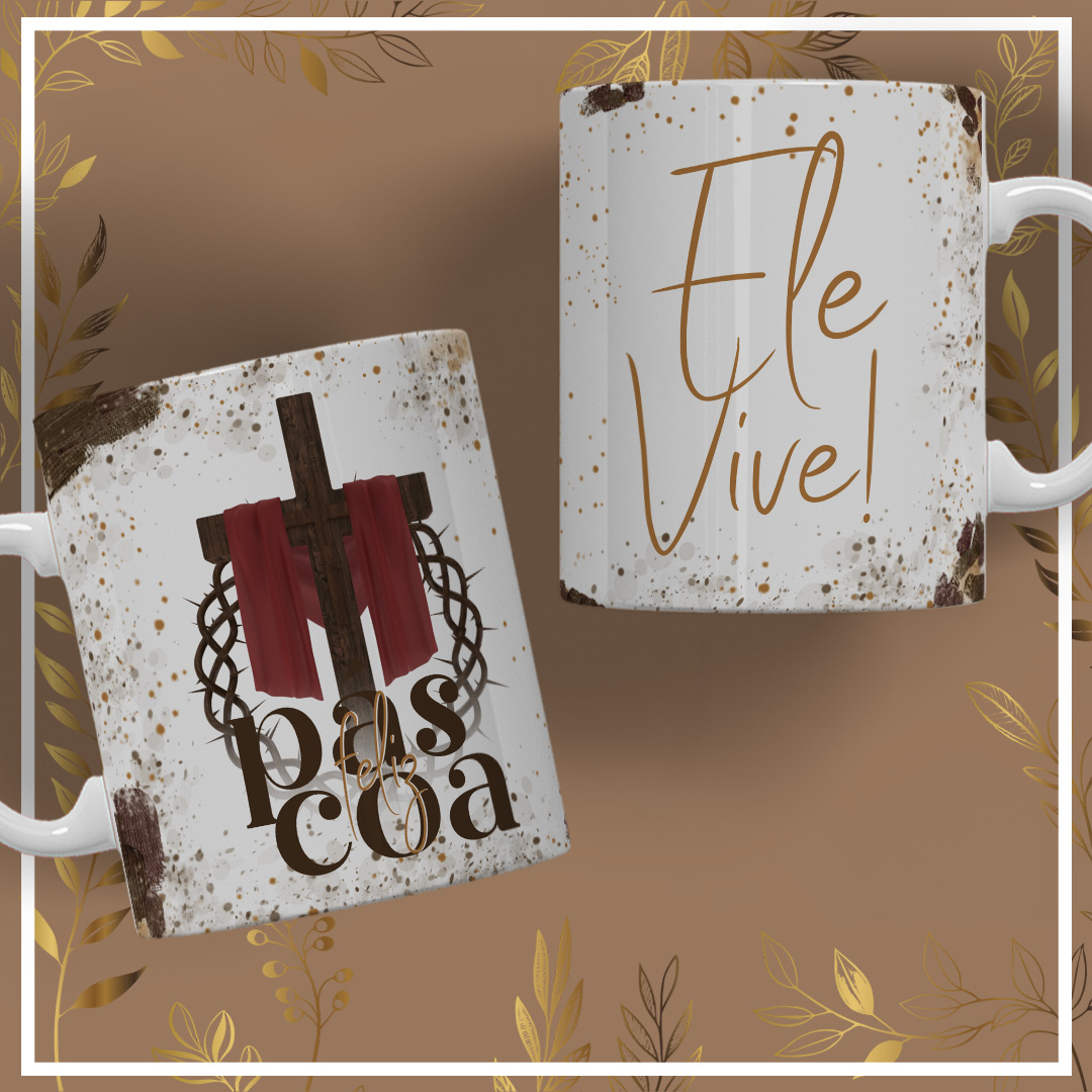 11 Artes para Caneca Páscoa Arquivo Editável 10