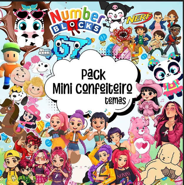 37 Moldes Mini Confeiteiro Páscoa Personagens Arquivo Pdf  1