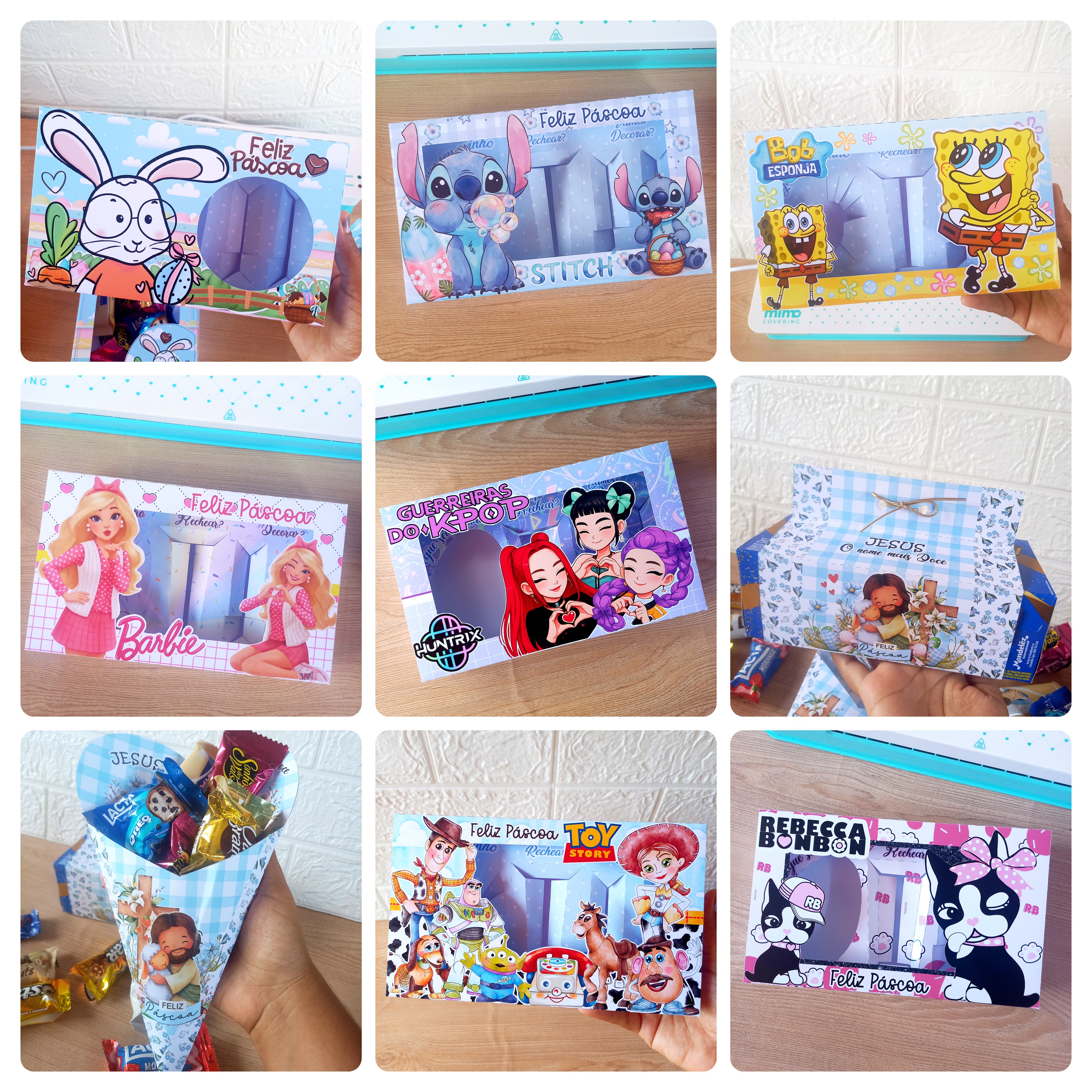 37 Moldes Mini Confeiteiro Páscoa Personagens Arquivo Pdf  3