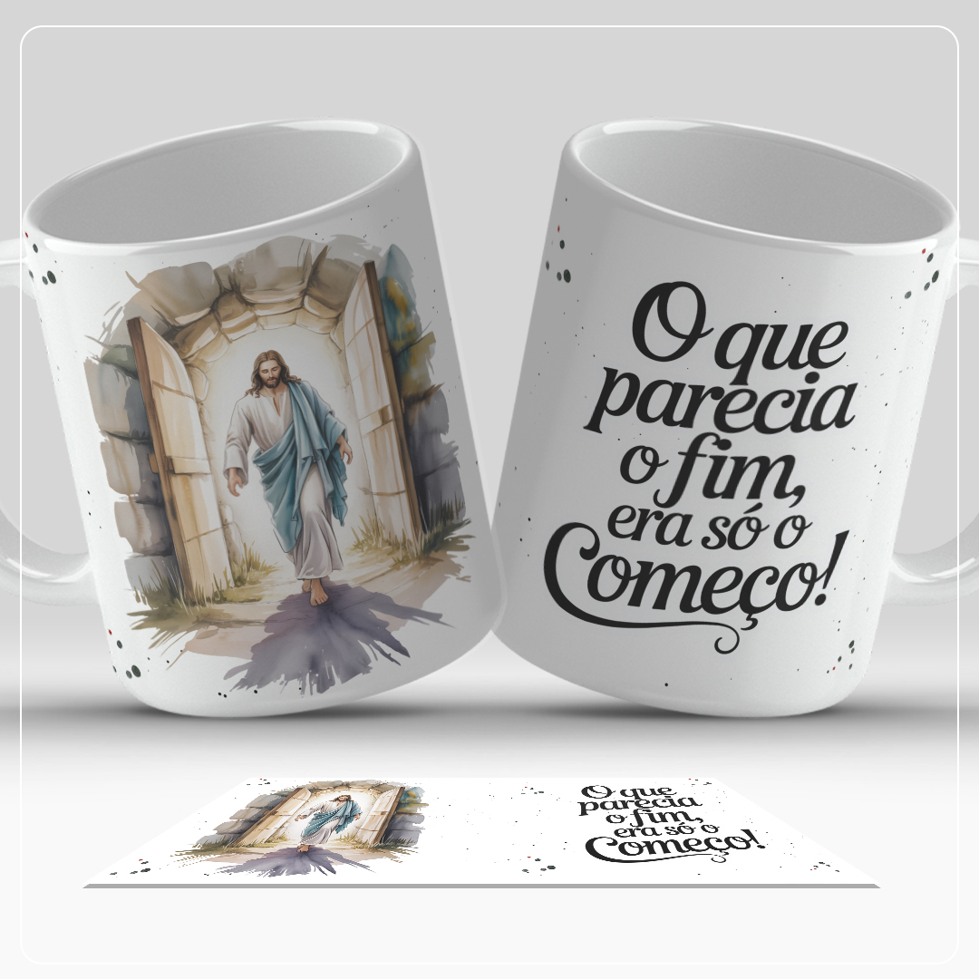 12 Artes para Caneca Páscoa Cristã Arquivo em Jpg  12