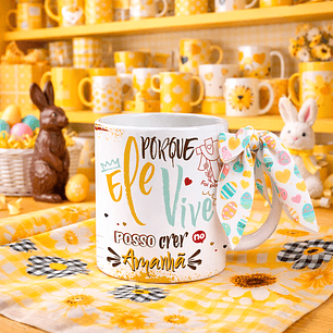 8 Artes para Caneca Páscoa Arquivos Editável