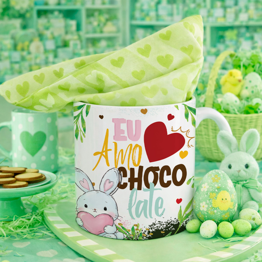 8 Artes para Caneca Páscoa Arquivos Editável 4