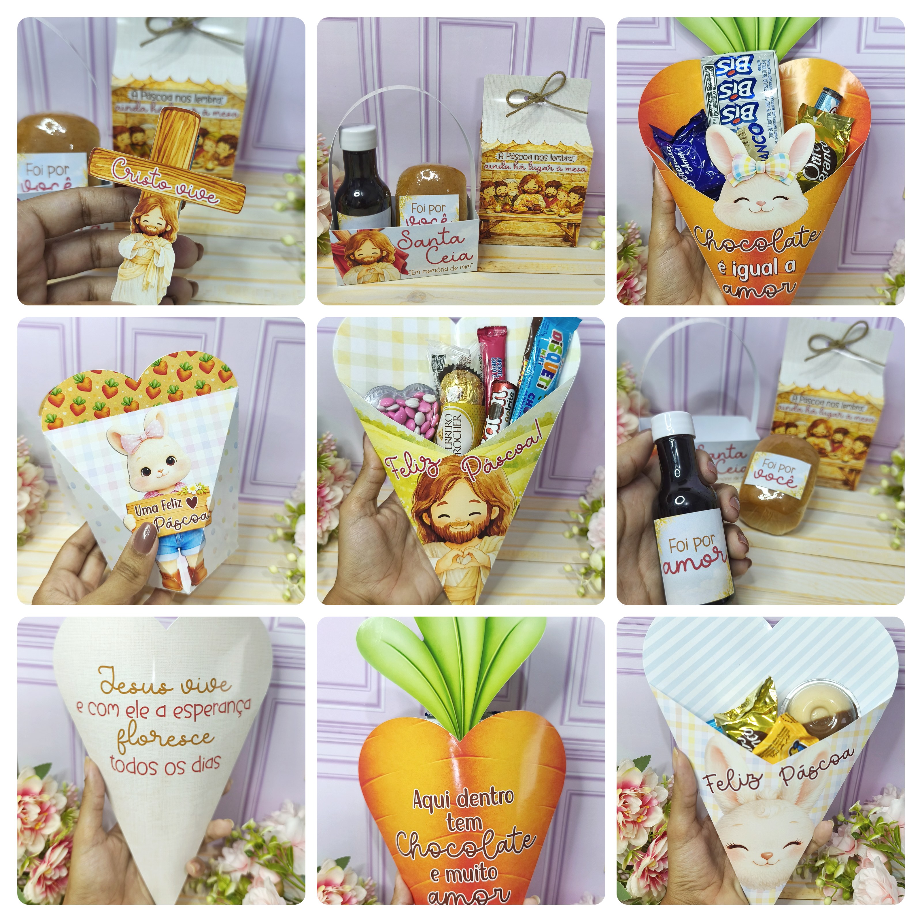 Arquivos Mimos Páscoa Coelhinhos e Jesus Cristão Arquivo em Jpg  4