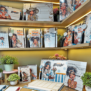 Arquivo encadernação Mulher Planner e Bloquinho Arquivo em Pdf