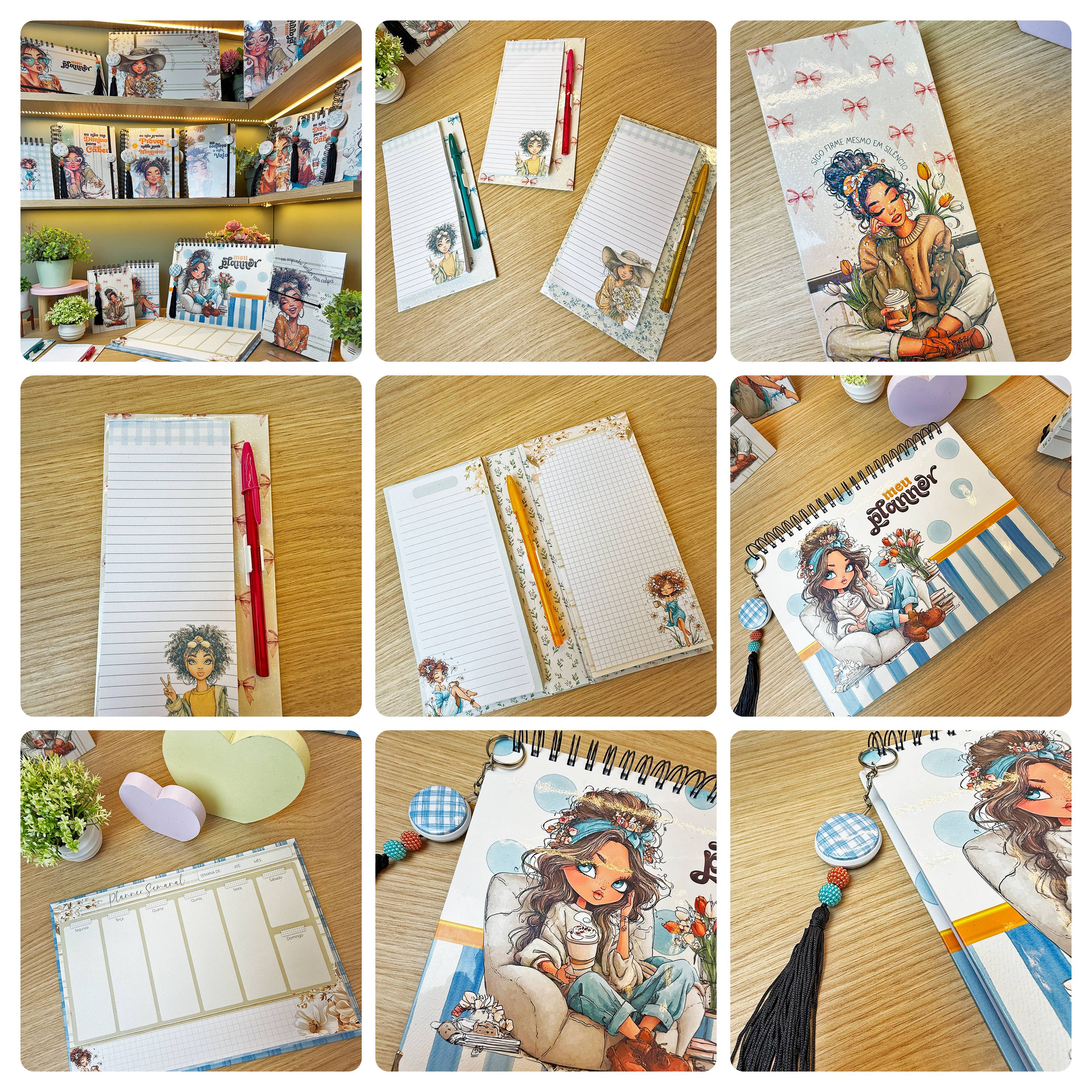 Arquivo encadernação Mulher Planner e Bloquinho Arquivo em Pdf 6