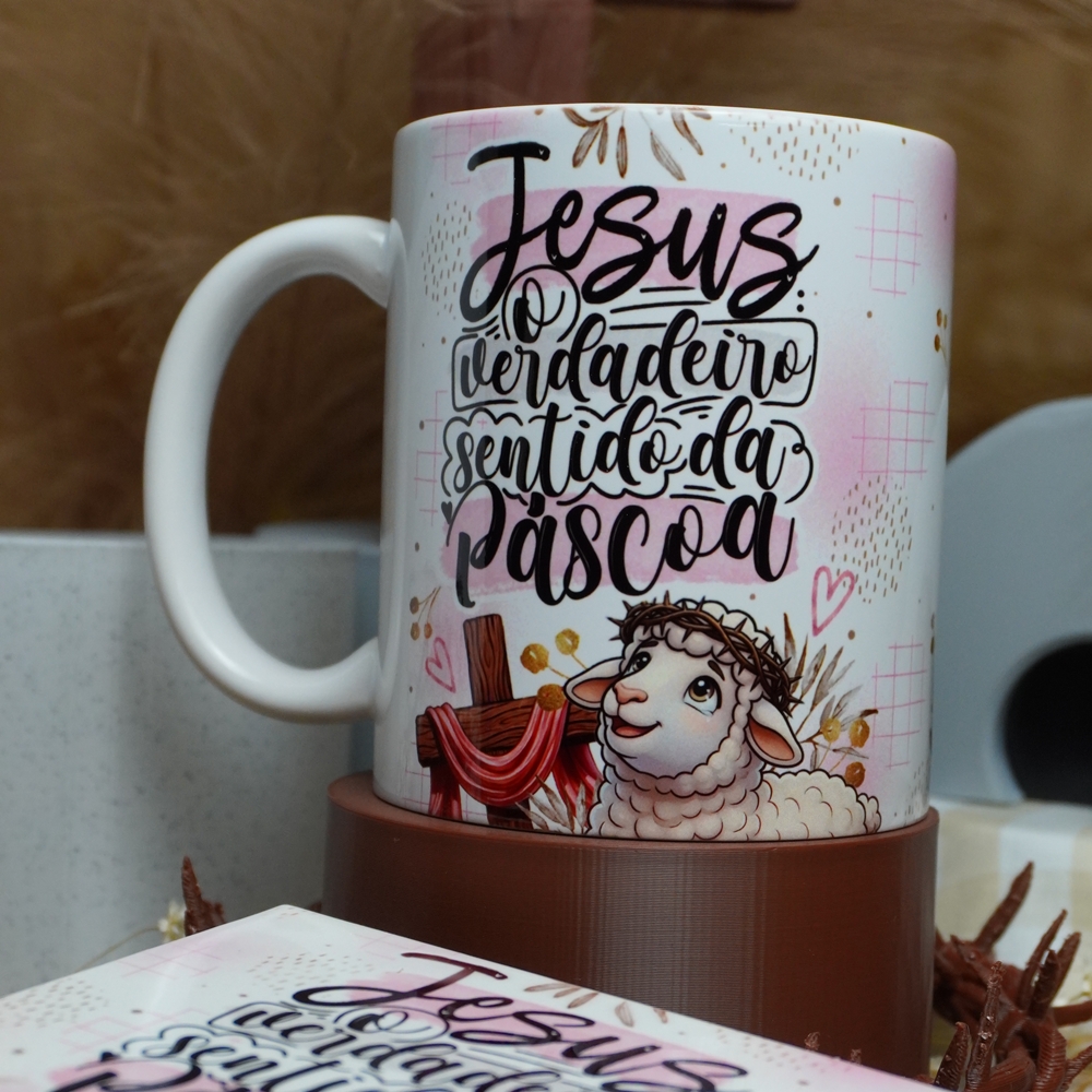 19 Artes para Caneca Páscoa Cristã Arquivo em Png 6