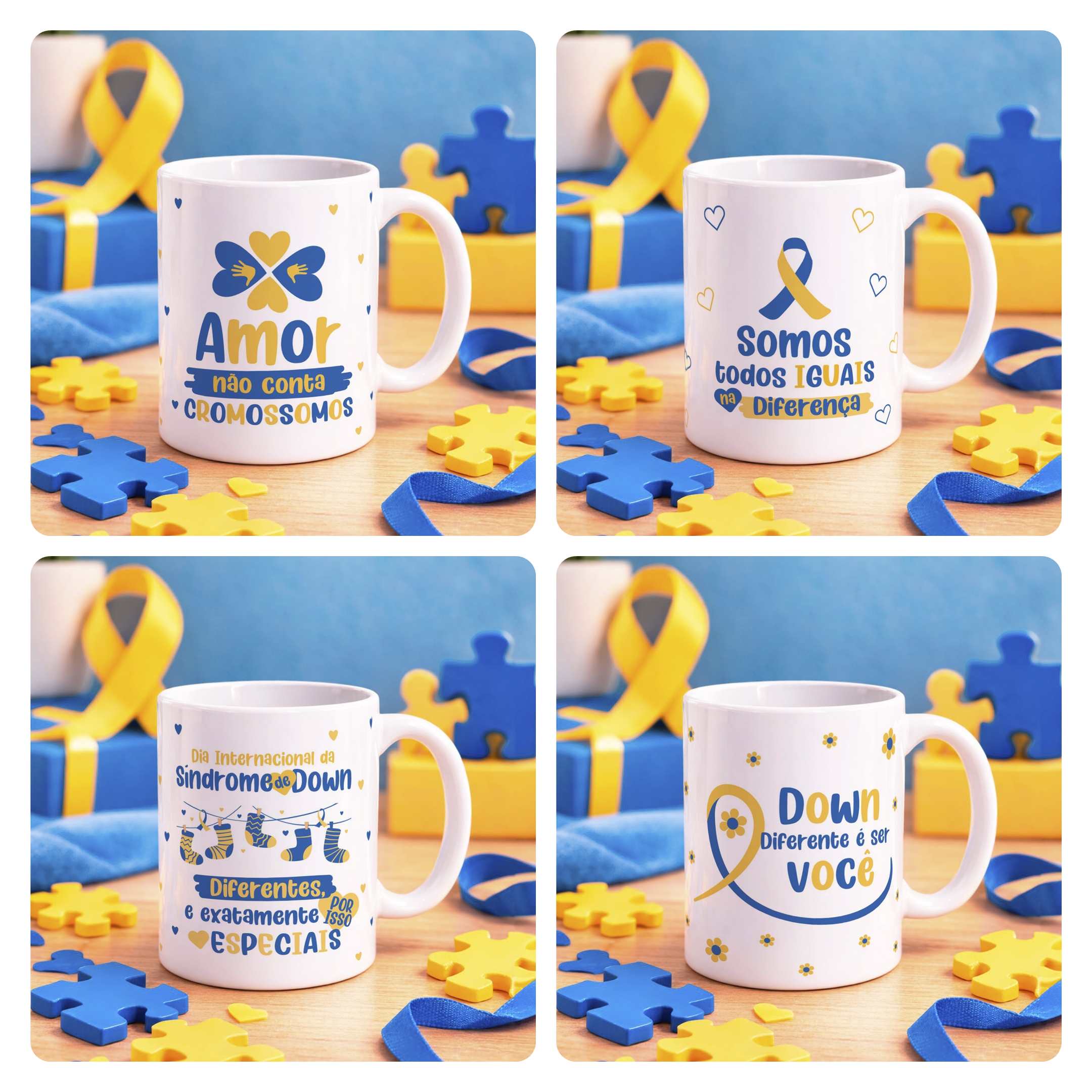 24 Artes para Caneca e Camisa Síndrome de Down Arquivo Editável 1