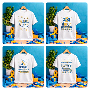 24 Artes para Caneca e Camisa Síndrome de Down Arquivo Editável