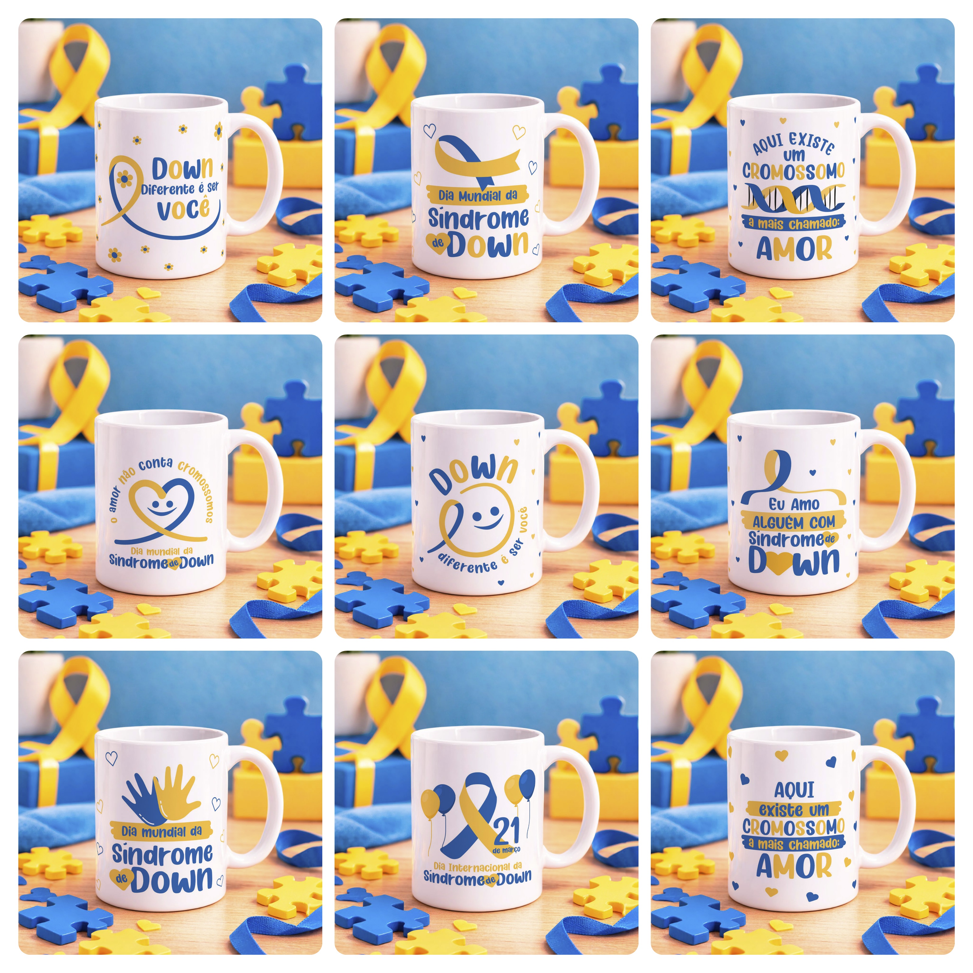 24 Artes para Caneca e Camisa Síndrome de Down Arquivo Editável 3