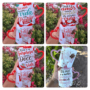 16 Artes para Caneca Páscoa Arquivo editável 