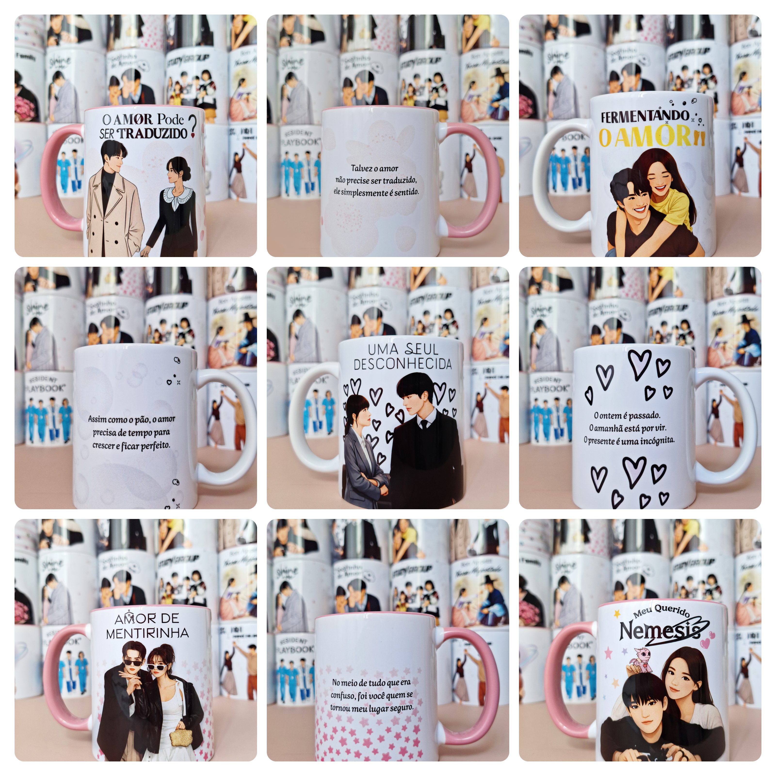 15 Artes para Caneca Dorama Serie Arquivo em Png 3