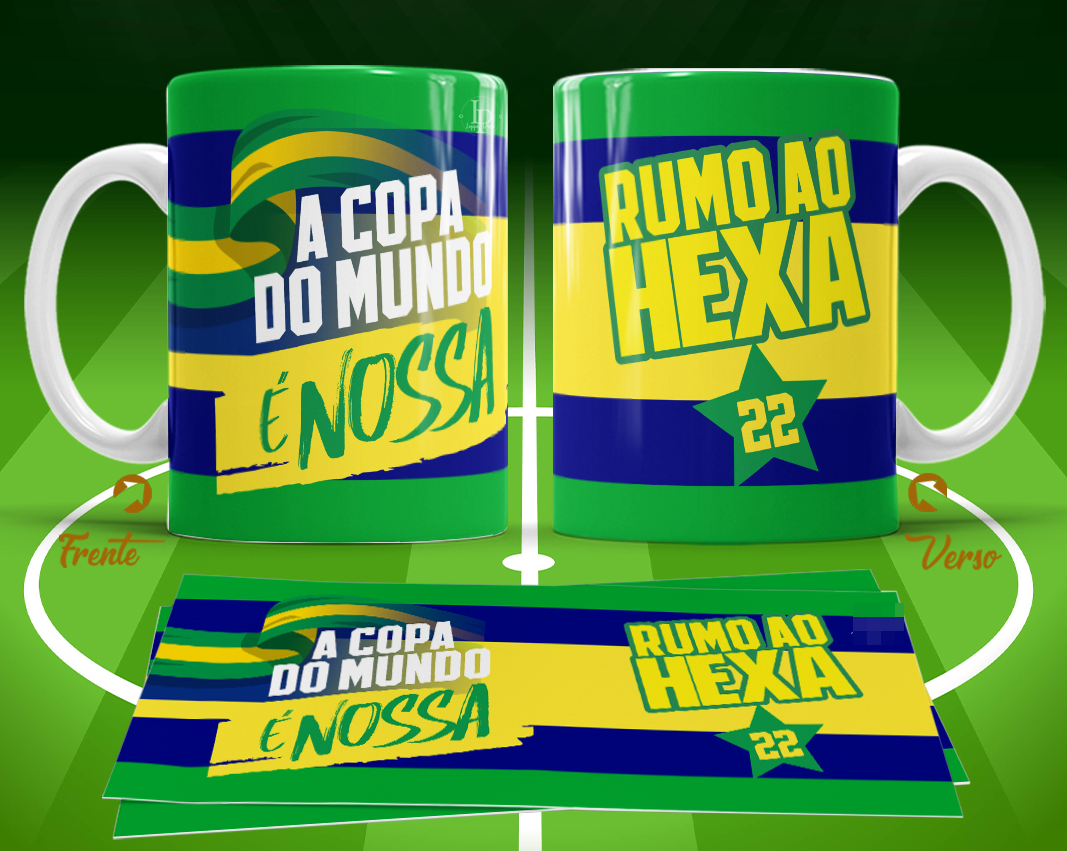 11 Artes para Caneca Copa do Mundo 2026 Brasil Futebol Arquivo Editável  3