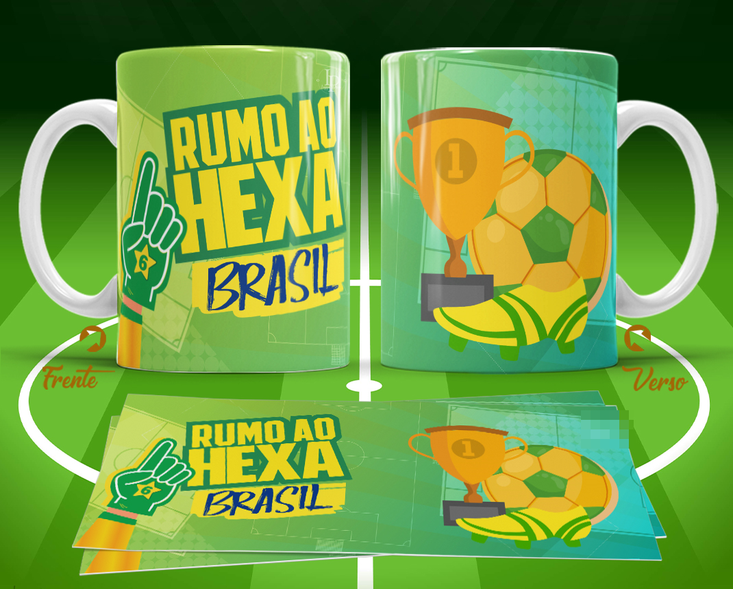 11 Artes para Caneca Copa do Mundo 2026 Brasil Futebol Arquivo Editável  4