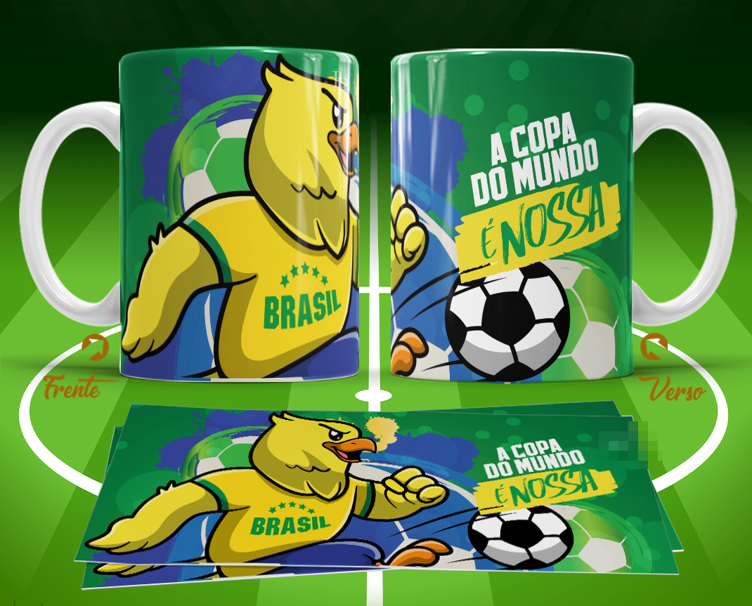 11 Artes para Caneca Copa do Mundo 2026 Brasil Futebol Arquivo Editável  5
