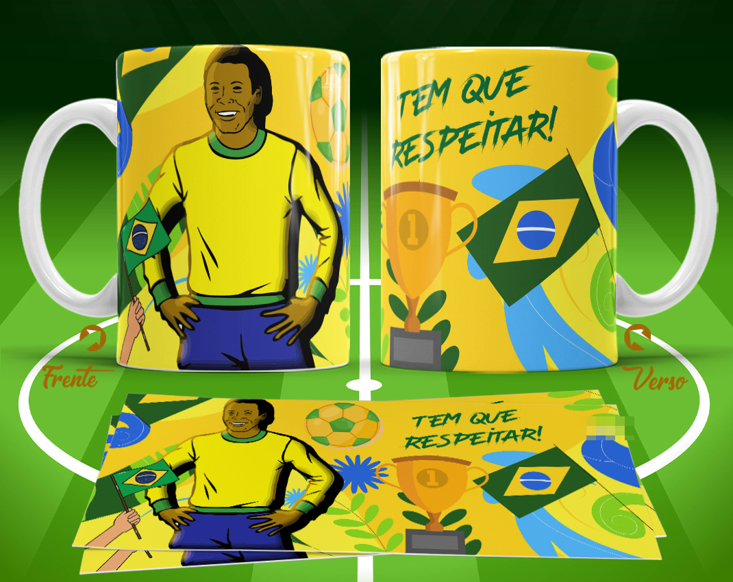 11 Artes para Caneca Copa do Mundo 2026 Brasil Futebol Arquivo Editável  6