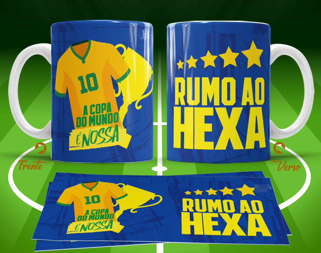 11 Artes para Caneca Copa do Mundo 2026 Brasil Futebol Arquivo Editável  7
