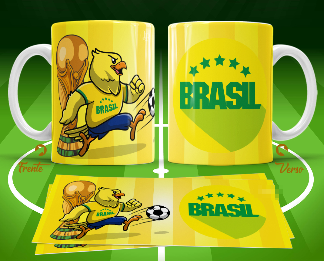 11 Artes para Caneca Copa do Mundo 2026 Brasil Futebol Arquivo Editável  8