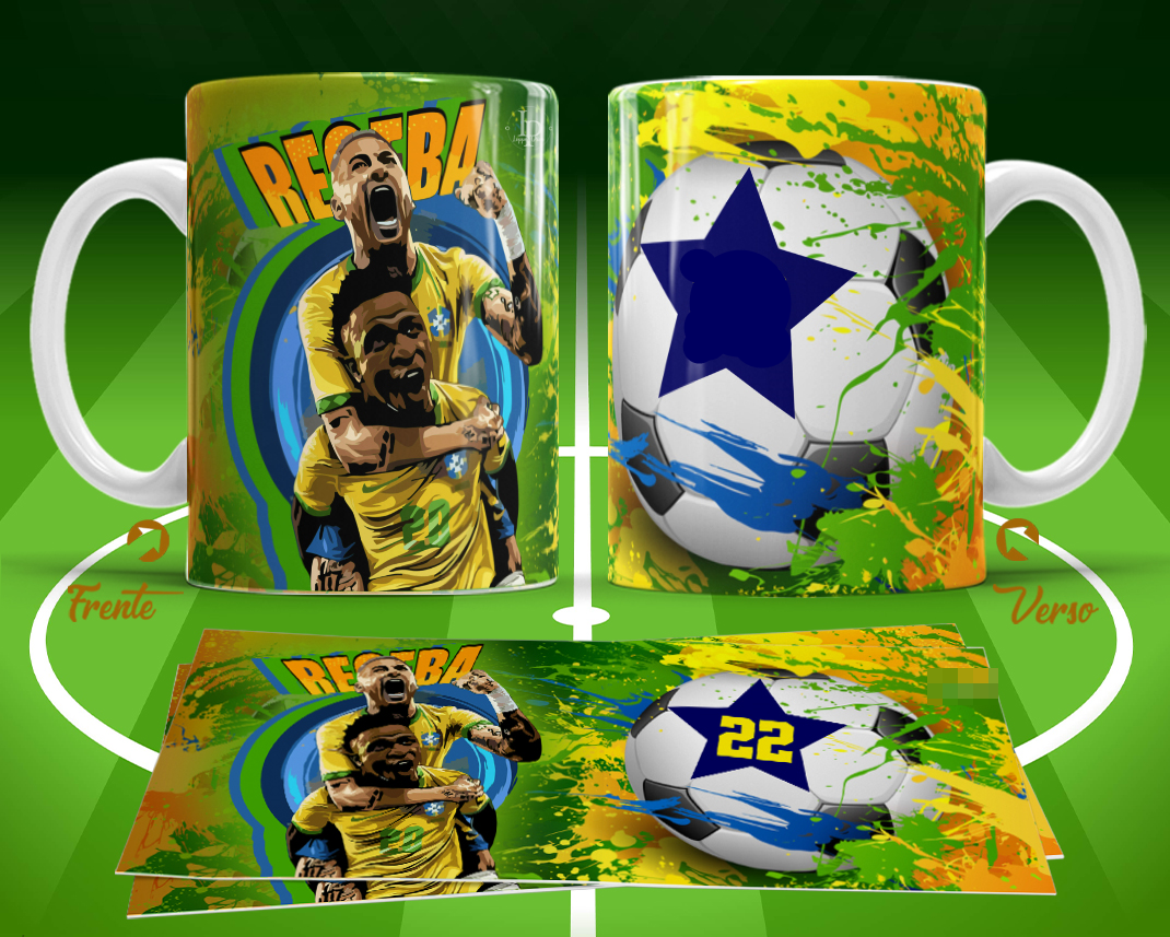 11 Artes para Caneca Copa do Mundo 2026 Brasil Futebol Arquivo Editável  11