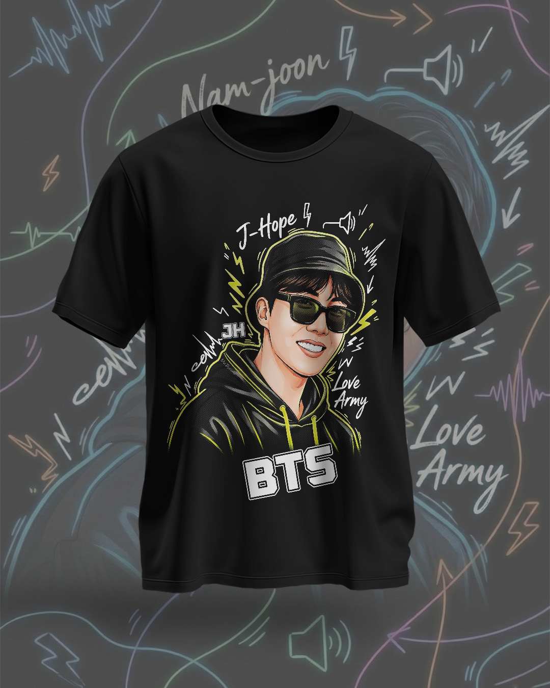 7 Artes para Camisa BTS Arquivo em Png  2