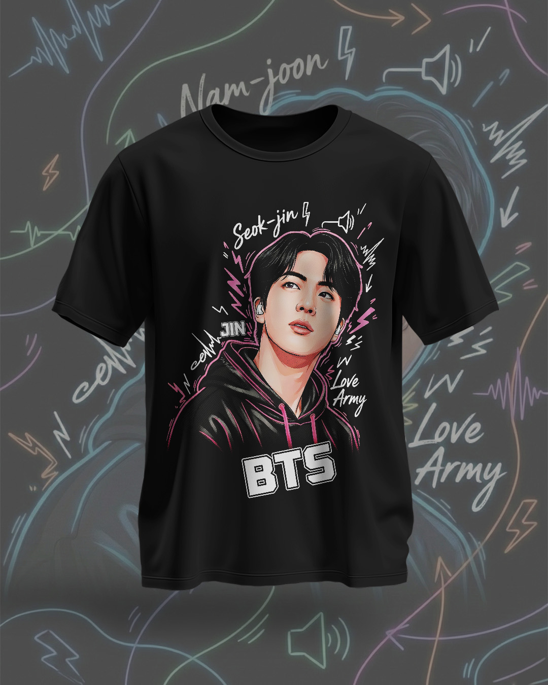 7 Artes para Camisa BTS Arquivo em Png  4
