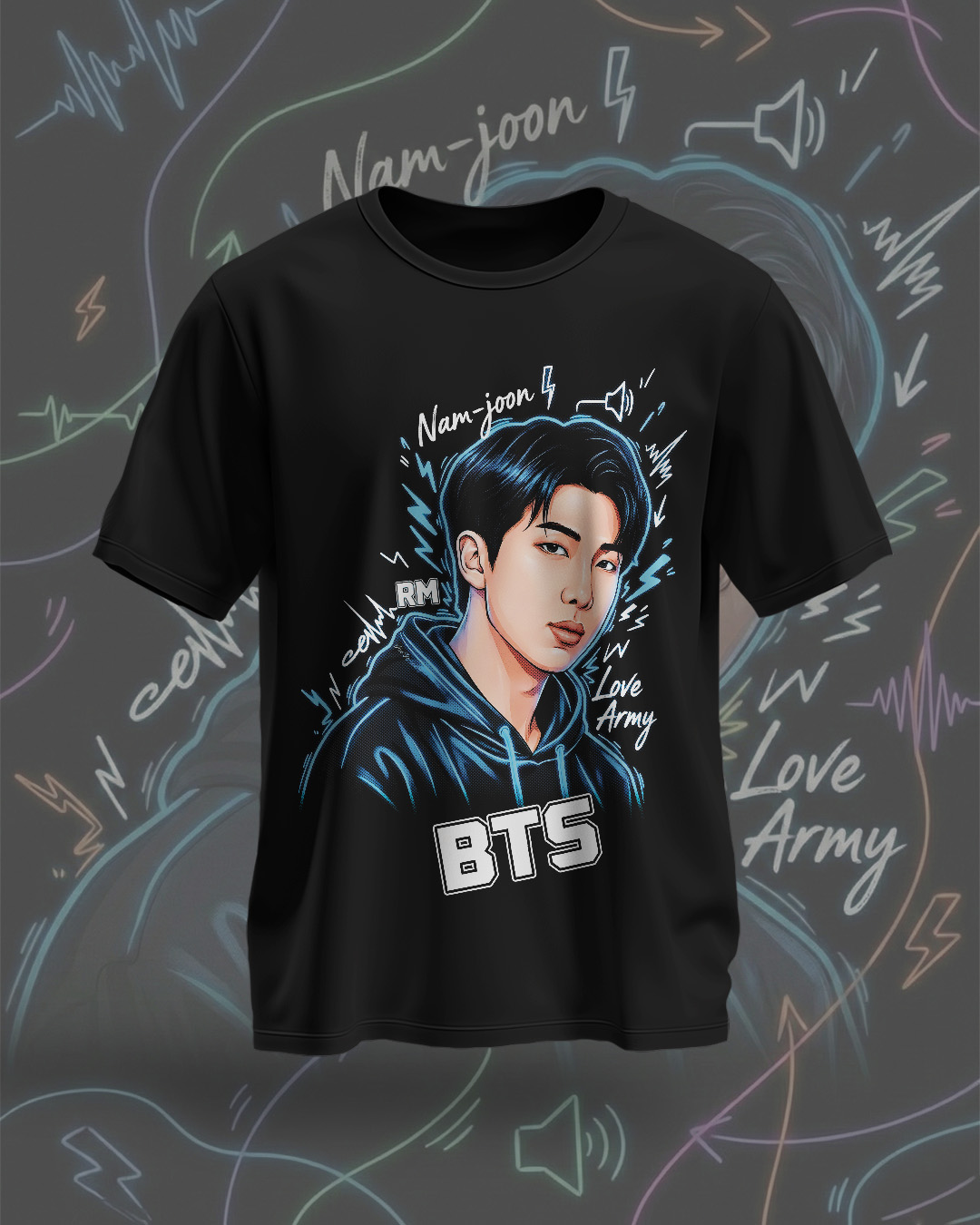 7 Artes para Camisa BTS Arquivo em Png  5
