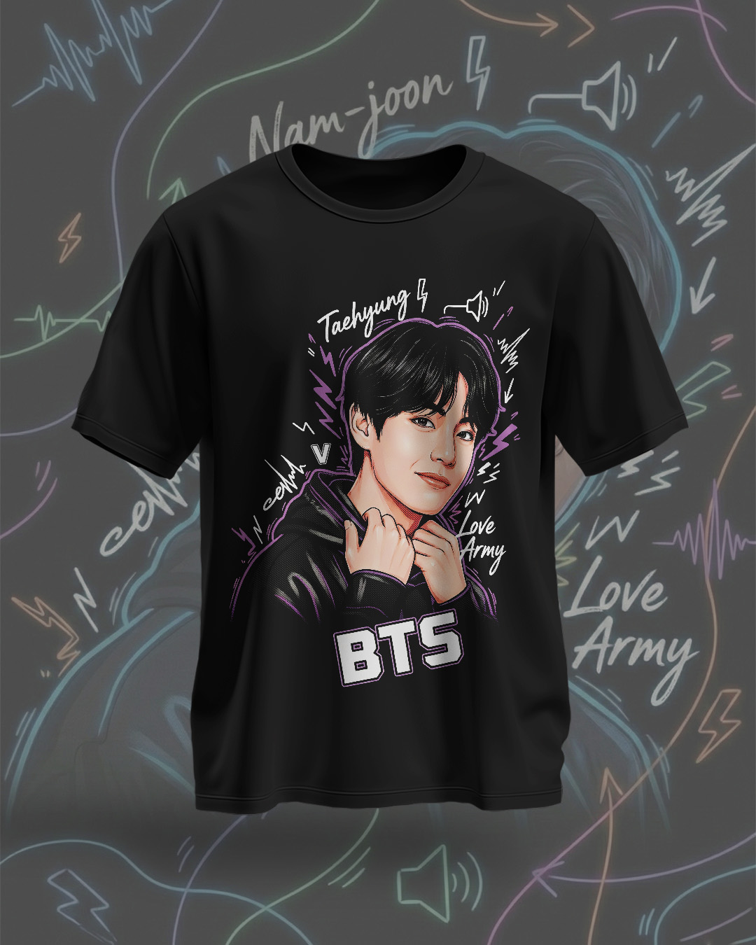 7 Artes para Camisa BTS Arquivo em Png  7