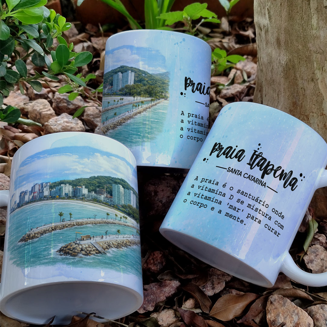 5 Artes para Caneca Praia Santa Catarina Arquivo em Png 1