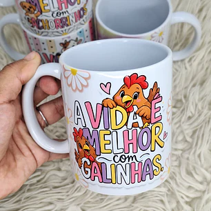4 Artes para Caneca Animais Frases Fofinhas em png 