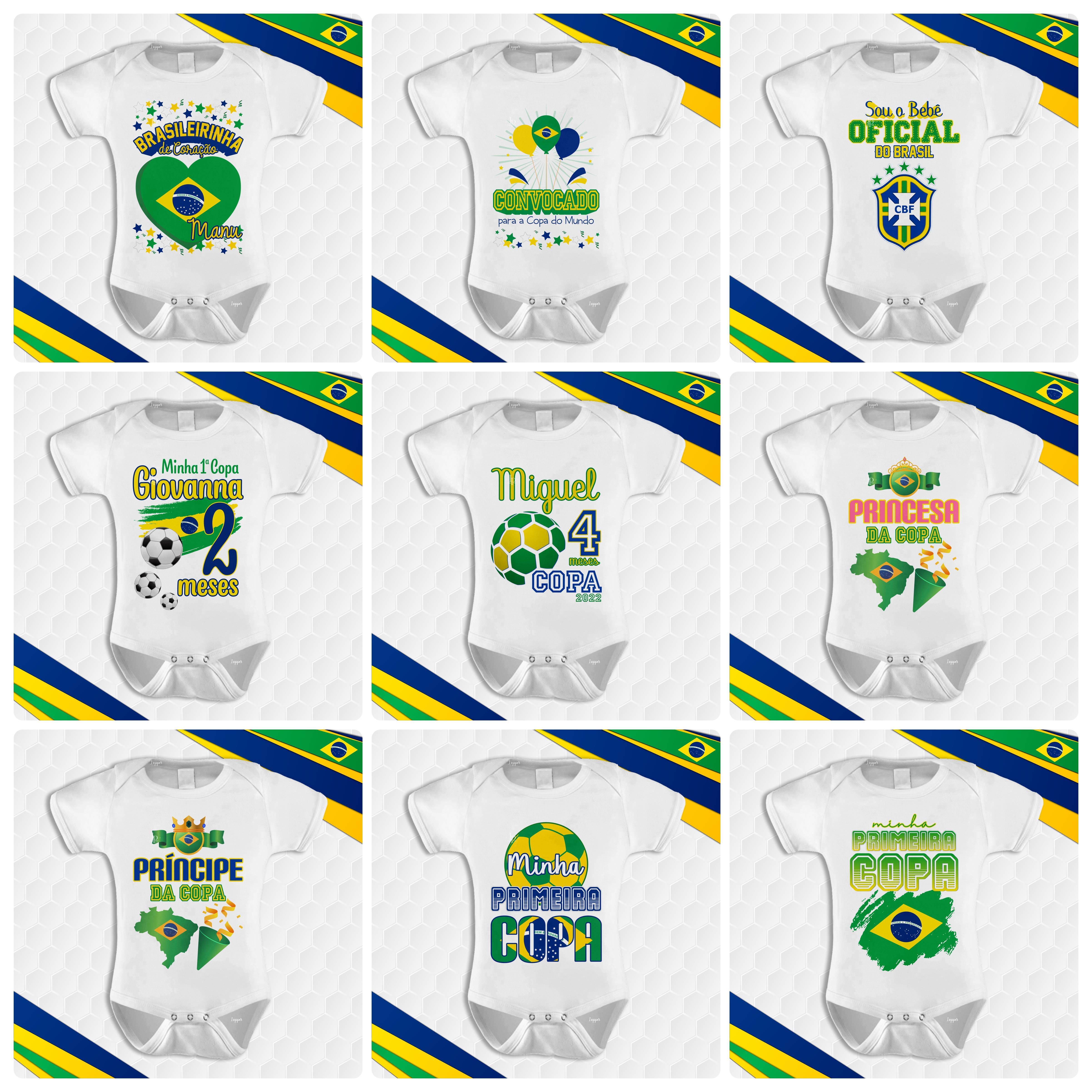 90 Artes para Camisa Body e Caneca Copa do Mundo 2026 Brasil Arquivo Editável/Png 3