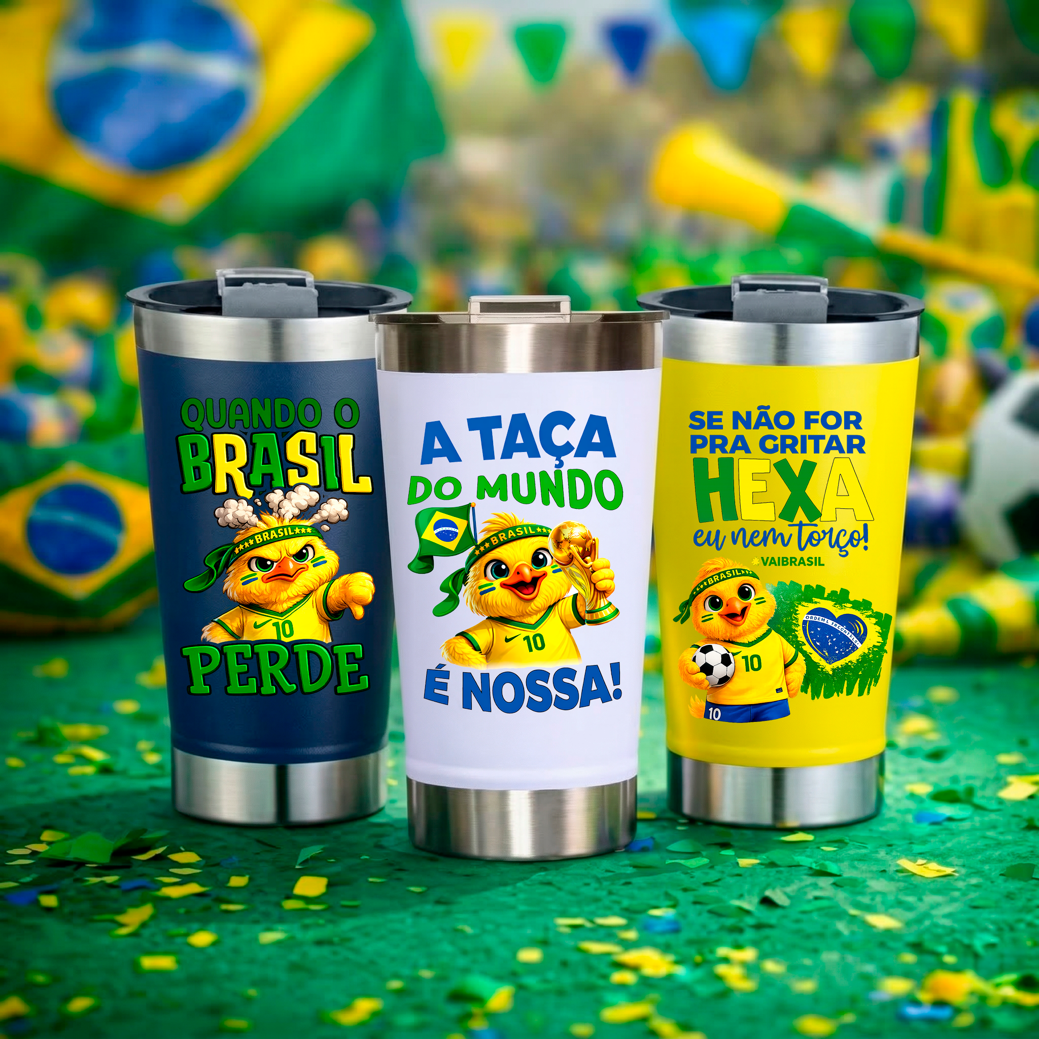 Kit Digital Copa do Mundo 2026 Brasil PNG para Sublimação em Canecas (Tema Hexa) 5