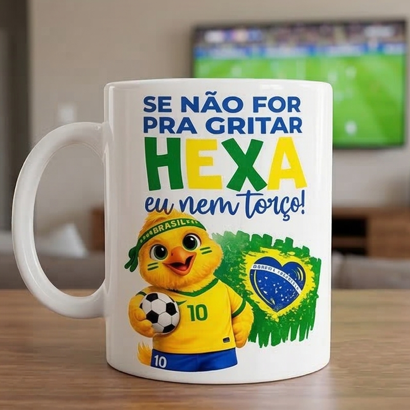 Kit Digital Copa do Mundo 2026 Brasil PNG para Sublimação em Canecas (Tema Hexa) 8