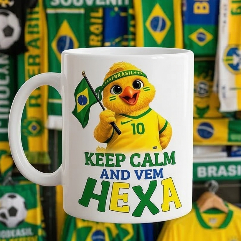 Kit Digital Copa do Mundo 2026 Brasil PNG para Sublimação em Canecas (Tema Hexa) 10