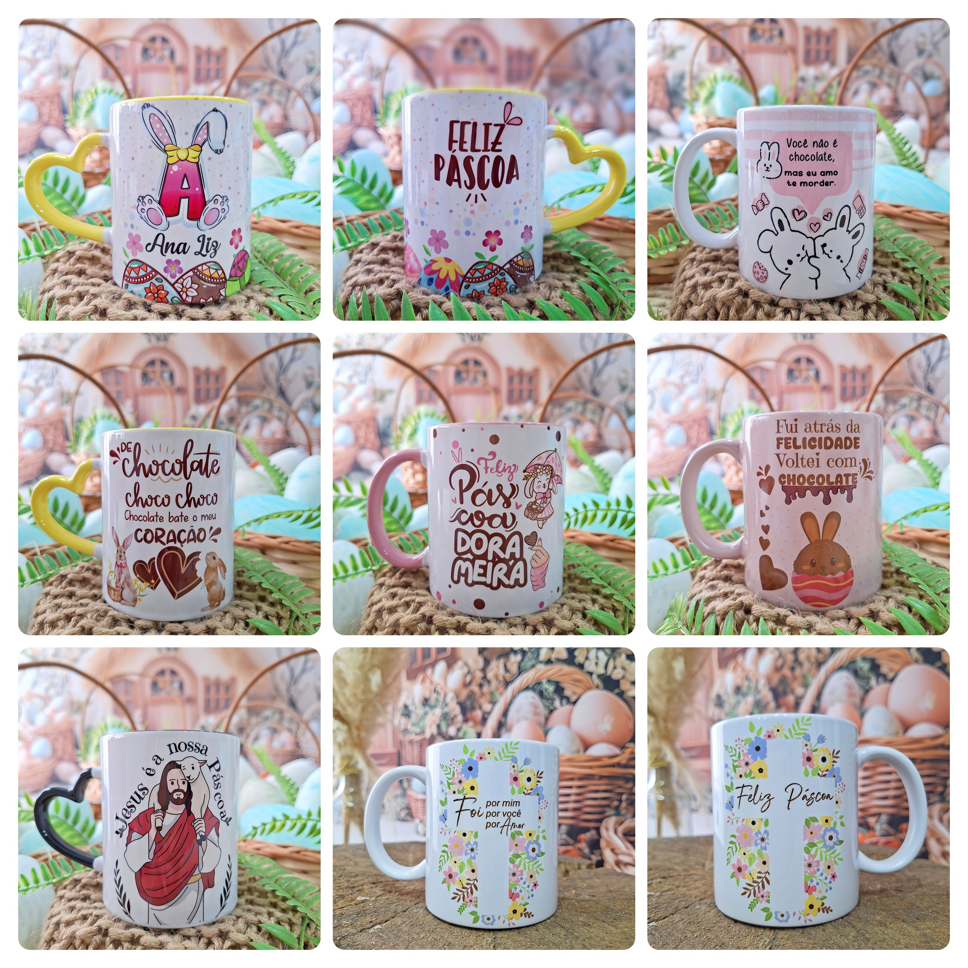 20 Artes para Caneca Páscoa Arquivo em Png 2