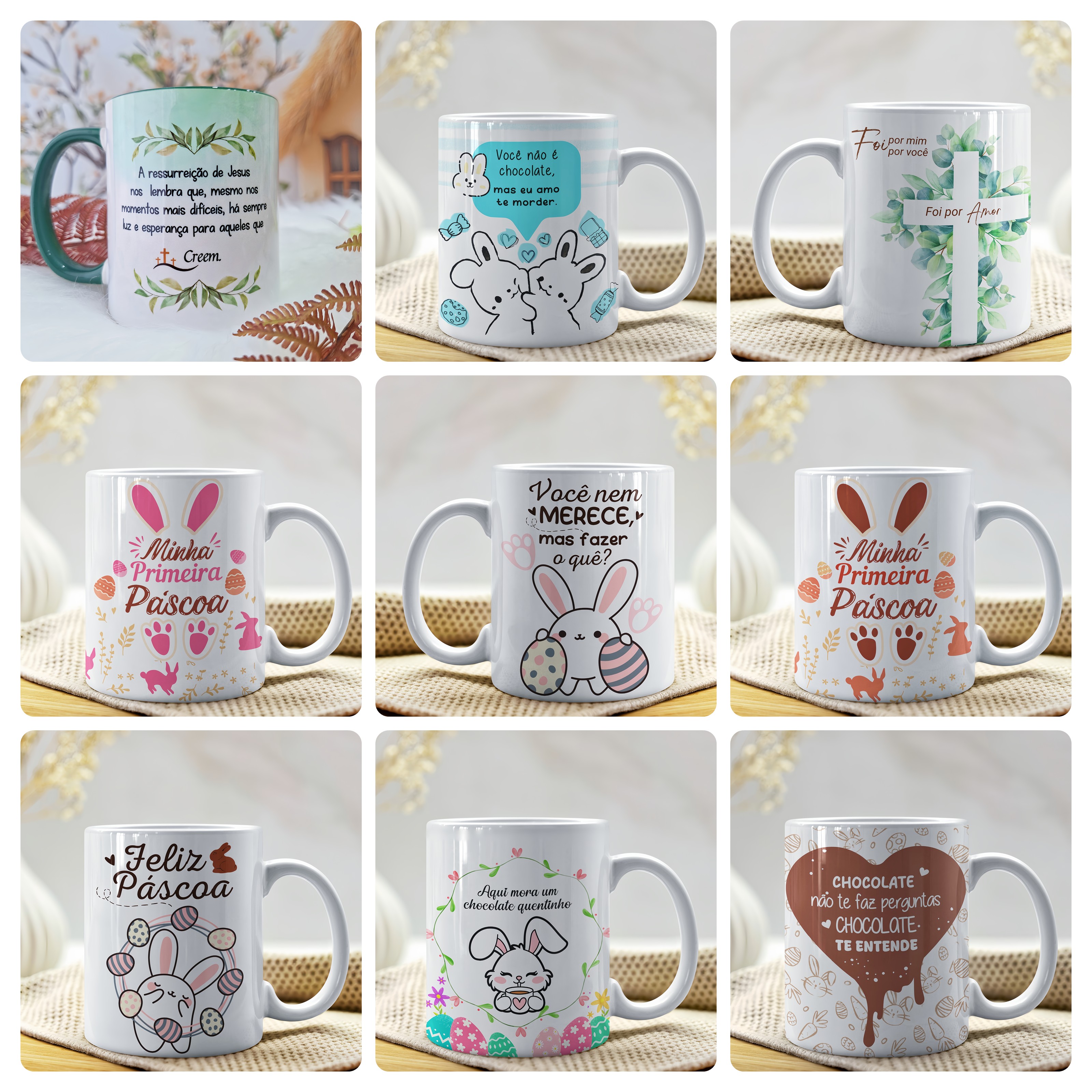 20 Artes para Caneca Páscoa Arquivo em Png 4