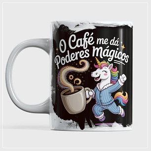 Arte para Caneca O café me dá poderes mágicos em Png