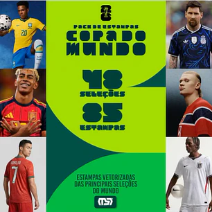 Pacote completo Estampas Copa Do Mundo 2026 em Vetor 