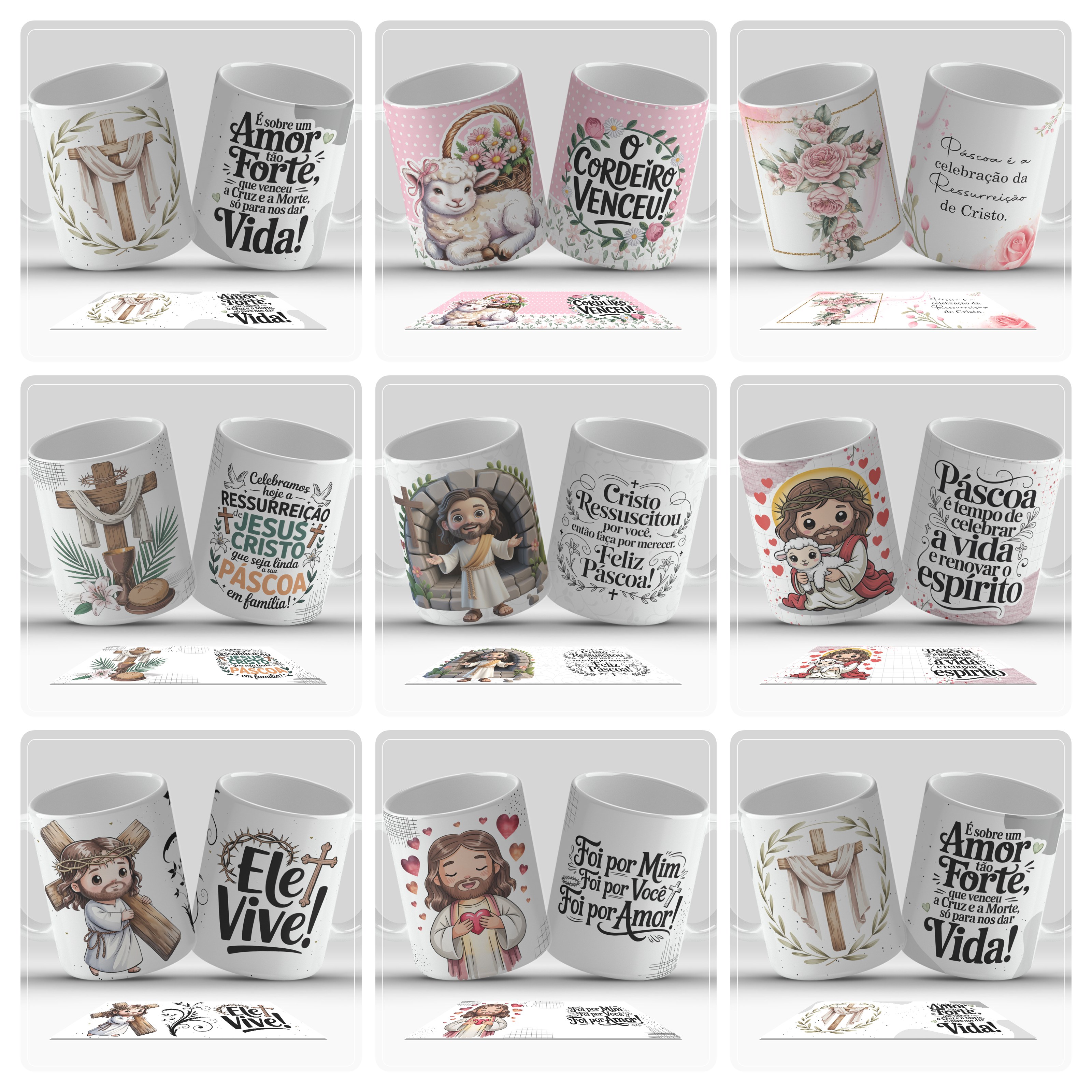 29 Artes para Caneca Páscoa Arquivo em Jpg  2