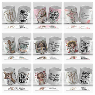 29 Artes para Caneca Páscoa Arquivo em Jpg 