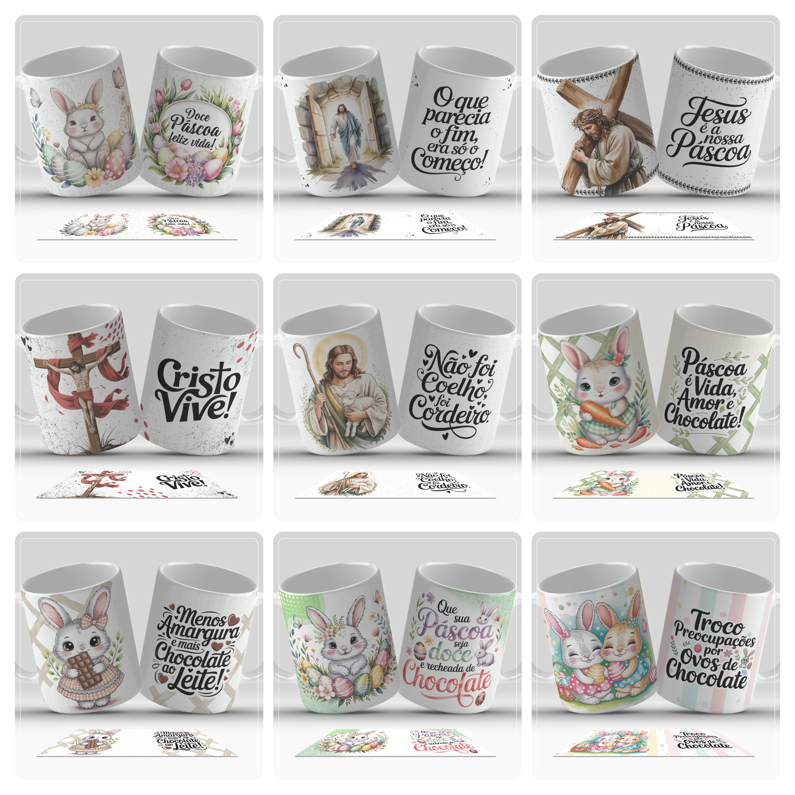 29 Artes para Caneca Páscoa Arquivo em Jpg  3