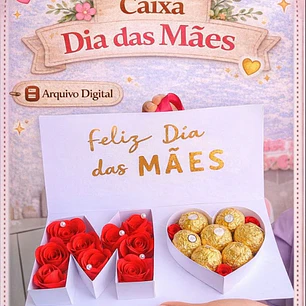 Arquivo Molde Caixa Dia das Mães em Pdf 